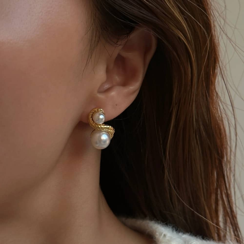 Pascaline boucles oreilles en or avec perle anaes store_2