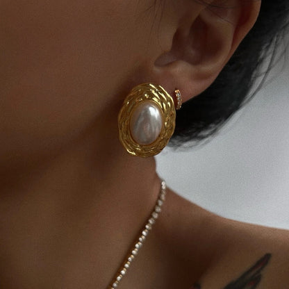 Ashanti boucles oreilles en or Acier inoxydable Hypoallergenique anaes store-2