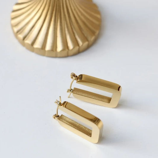 BBC boucles oreilles en or Acier inoxydable Hypoallergenique anaes store