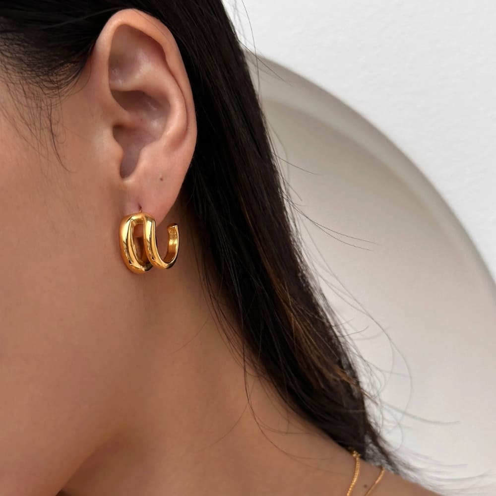 Alicia boucles d'oreilles Acier inoxydable Hypoallergénique anaes store 