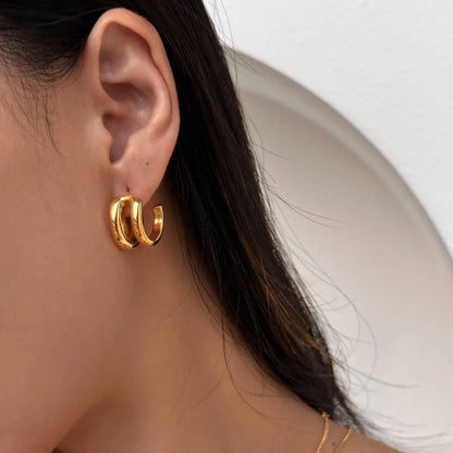 Alicia boucles d'oreilles Acier inoxydable Hypoallergénique anaes store 
