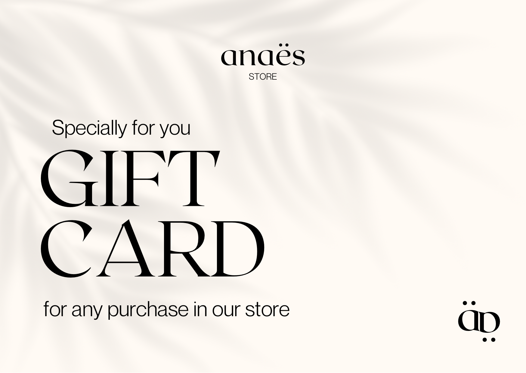 Gift Card Carte cadeau ANAES STORE