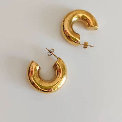 Mazebo boucles oreilles en or et argent Acier inoxydable Hypoallergenique anaes store-2