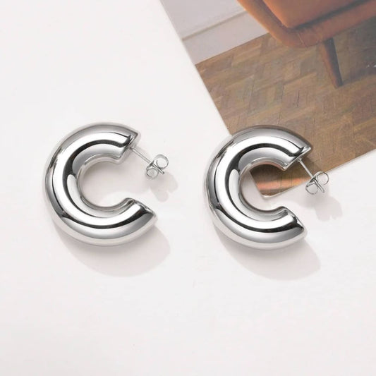 Mazebo boucles oreilles en or et argent Acier inoxydable Hypoallergenique anaes store