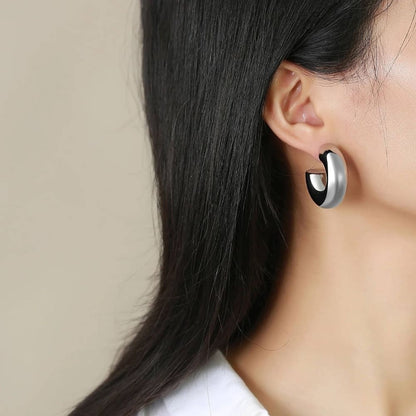 Mazebo boucles oreilles en or et argent Acier inoxydable Hypoallergenique anaes store-1