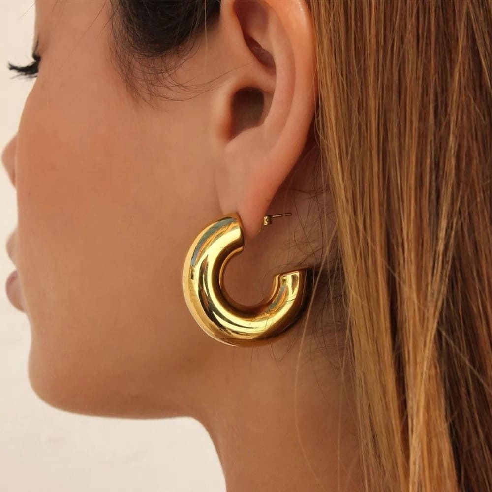 Mazebo boucles oreilles en or et argent Acier inoxydable Hypoallergenique anaes store-3