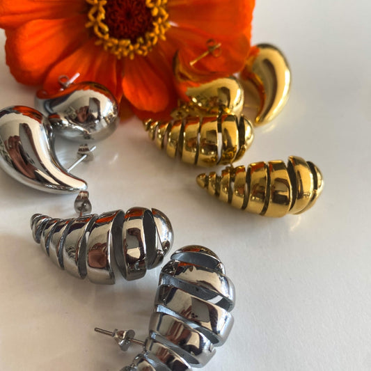 Naomi boucles oreilles gouttes et abeille en or et argent Acier inoxydable Hypoallergénique AnaesStore(1)