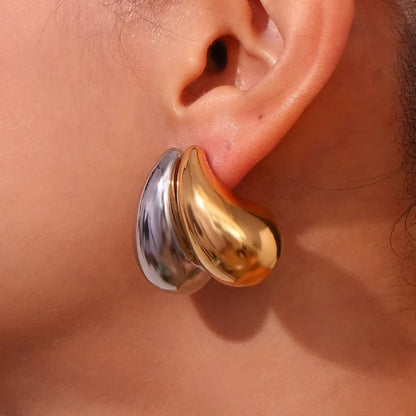 Naomi boucles oreilles gouttes et abeille en or et argent Acier inoxydable Hypoallergénique AnaesStore(6)